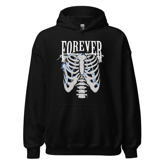 Black designer premium cotton fleece hoodie in black colour