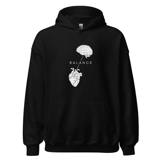 Black coloured cotton fleece hooded sweatshirt